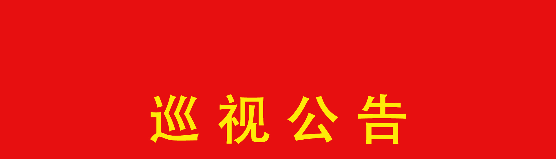 巡视公告